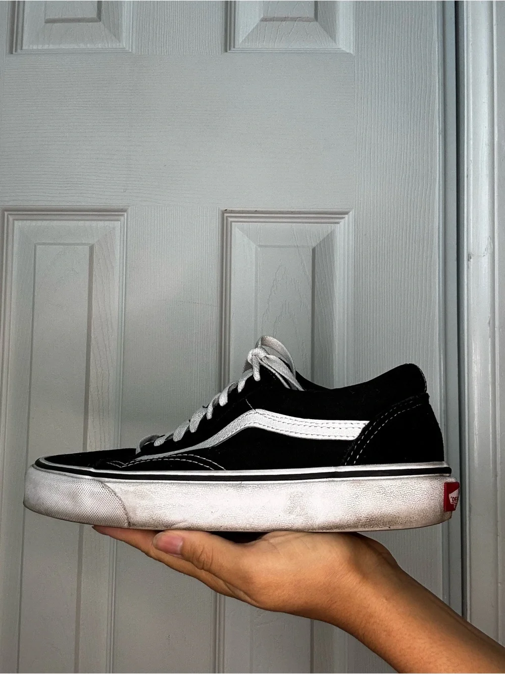 Vans Black and White Old Skool Low-Top Sneakers